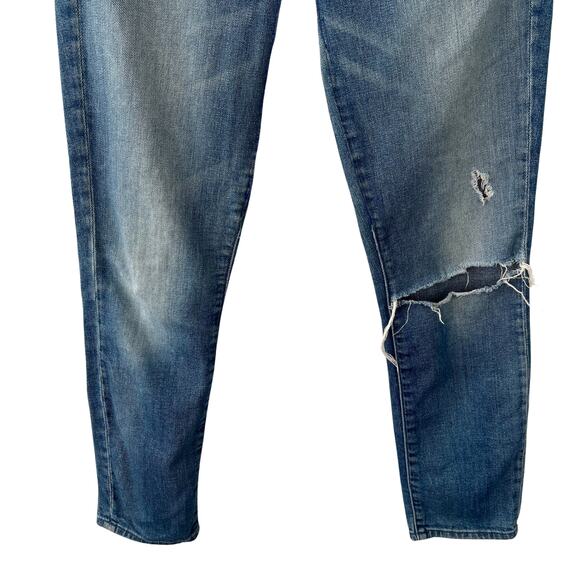 MOTHER Denim High Waisted Looker Crop Jeans in Skipping Stones Size 26 - Picture 6 of 15